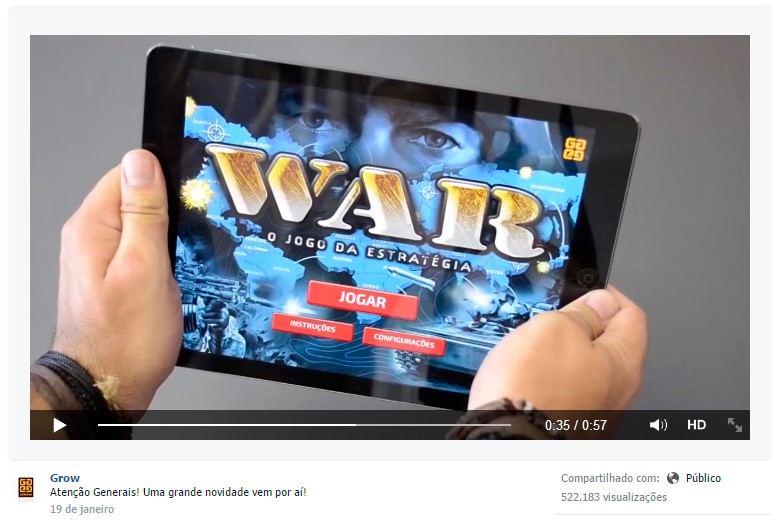 Jogo de tabuleiro WAR ganha versão para computador e tablets