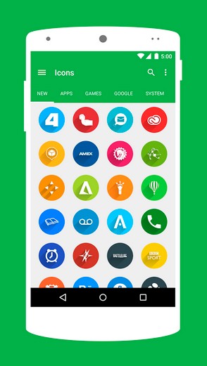 pacote de ícones da linha 5 do aplicativo Android, incluindo