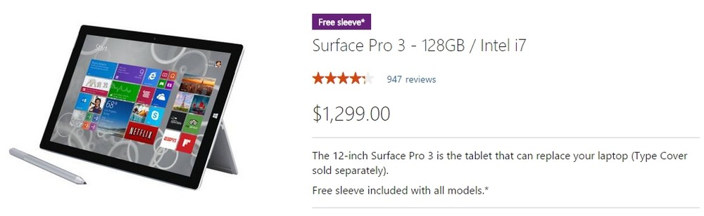 Microsoft lança nova versão do Surface Pro 3 com Core i7, 8GB de