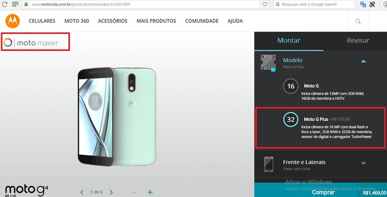 Smartphone Motorola Moto G4 Play - Preto - 16GB - RAM 2GB