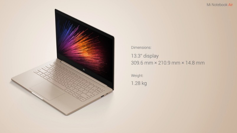 Xiaomi lança Mi Notebook Air, laptop com design e nome inspirados