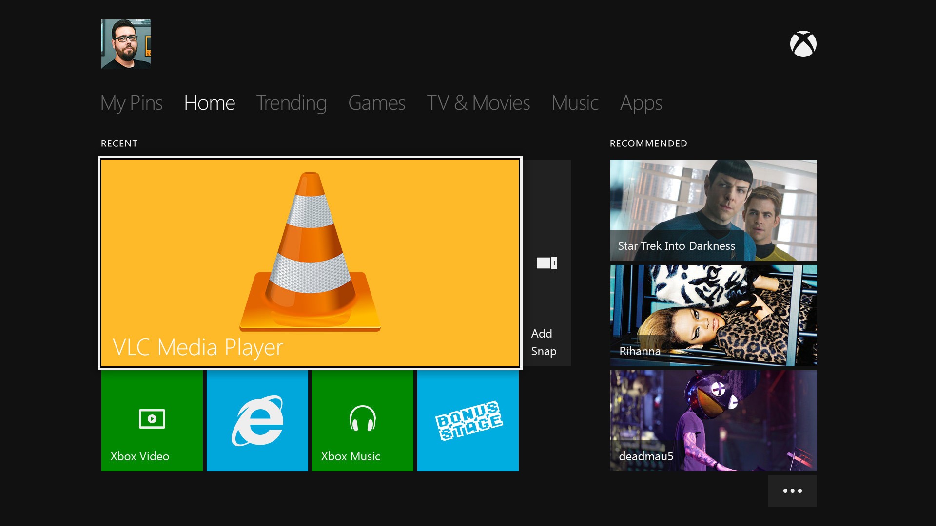 xbox one x vlc