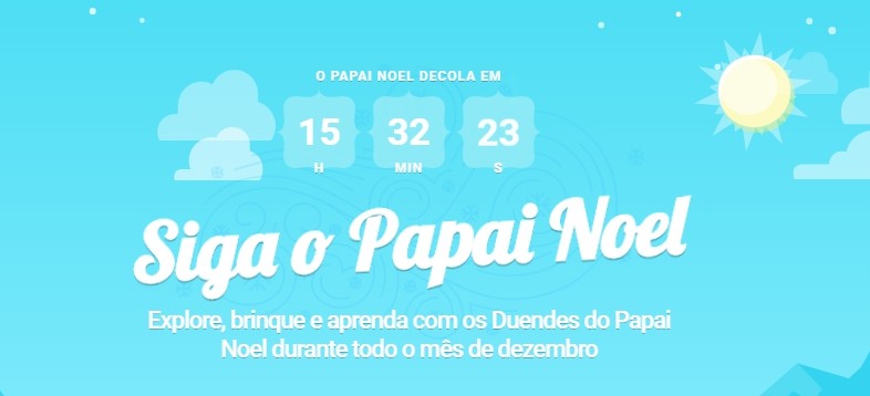 Siga o Papai Noel no Google' mostra localização do bom velhinho no