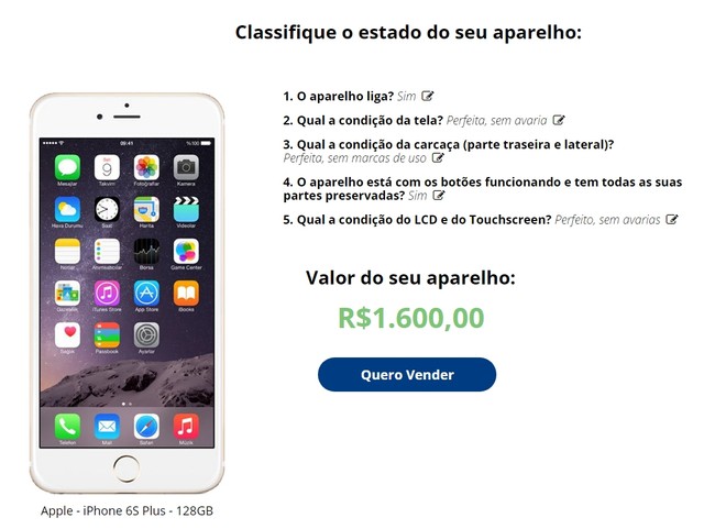 iphone 6 plus 128gb casas bahia