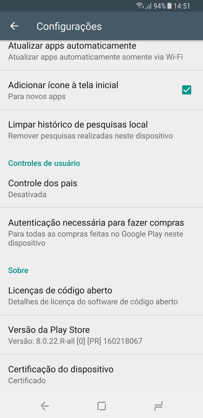 Aplicativos na Google Play Store agora mostram versão mínima