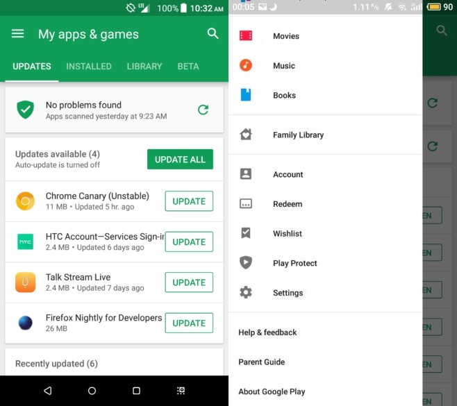 Novidade! Menu da Google Play Store está de cara nova