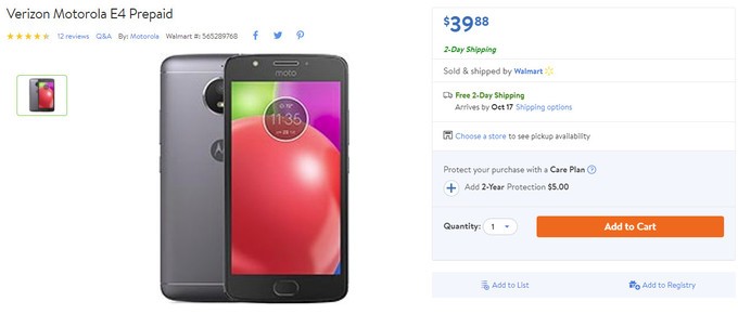 É isso mesmo? Walmart vende Moto E4 por menos de US$ 50