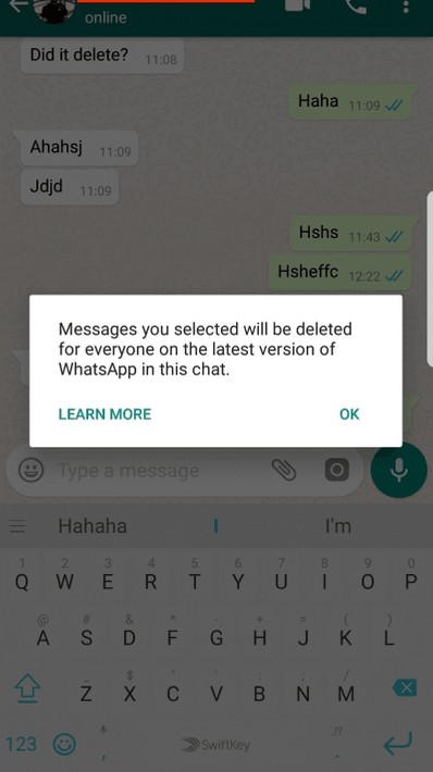 Atualização do WhatsApp permite apagar mensagens enviadas