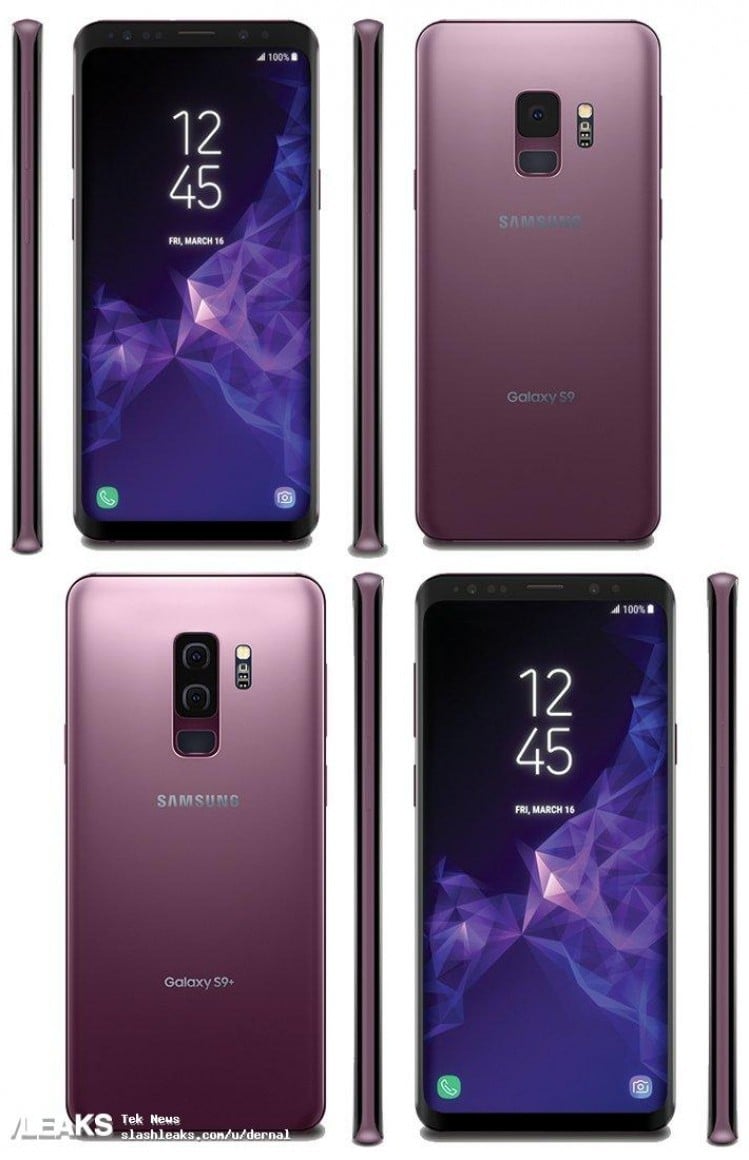 Belíssimo! Galaxy S9 roxo vaza na web mostrando como será a nova