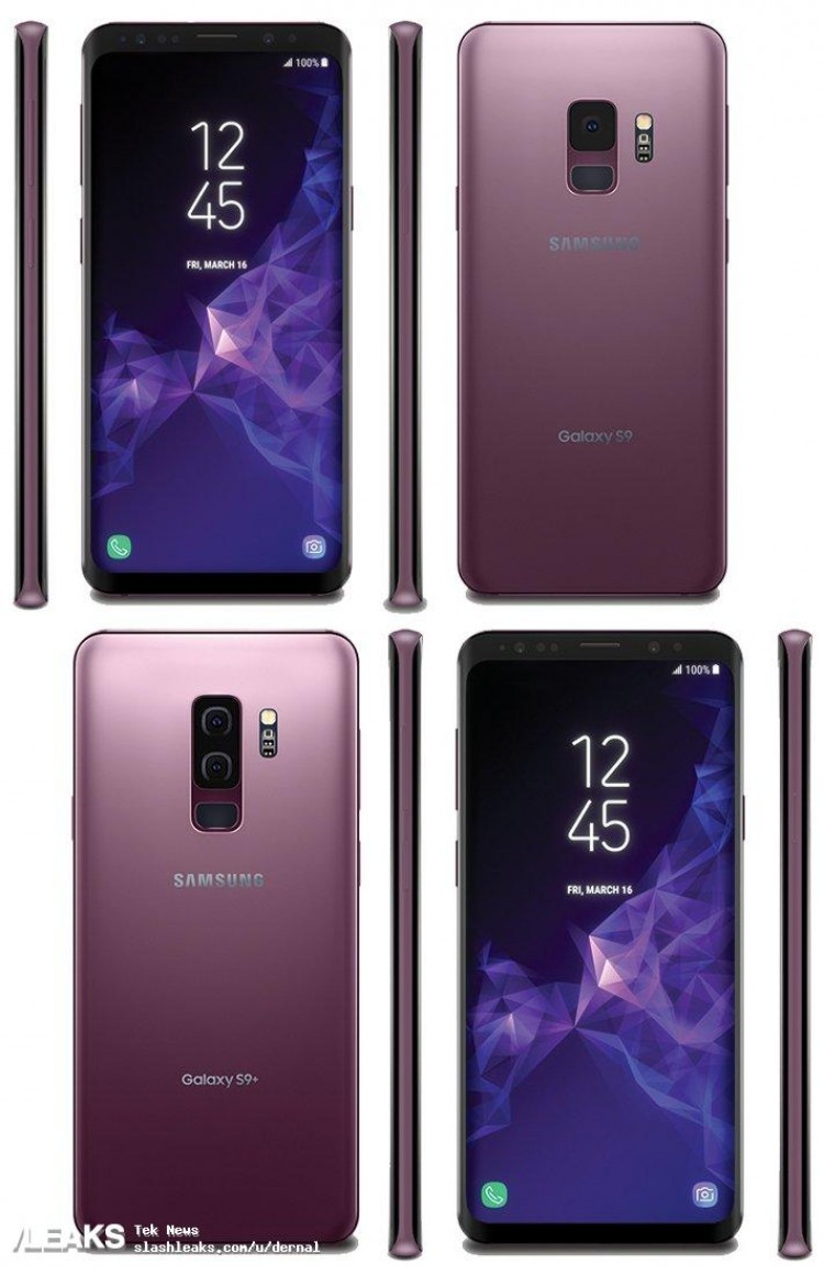 Belíssimo! Galaxy S9 roxo vaza na web mostrando como será a nova