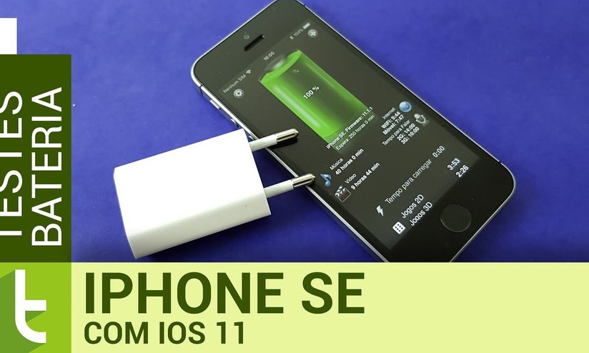 Autonomia Do IPhone SE Com IOS 11 | Teste De Bateria Oficial Do.
