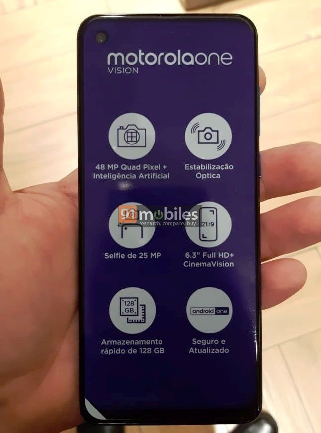 Smartphone Motorola One Fusion 64GB Azul Safira - 4G 4GB RAM Tela 6,5