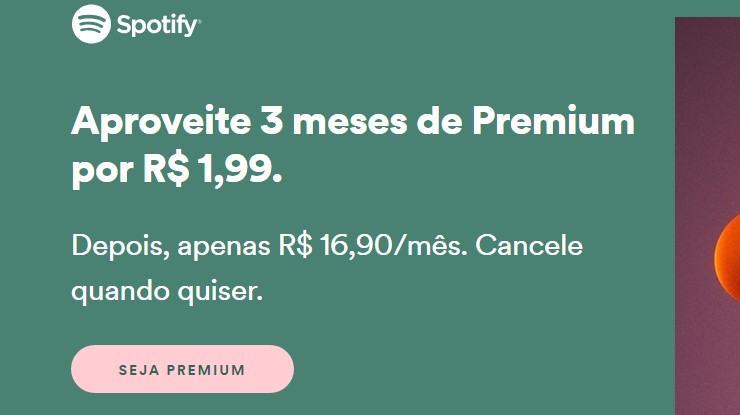 Spotify anuncia promoção com três meses de assinatura Premium por apenas  R$ 1,99 