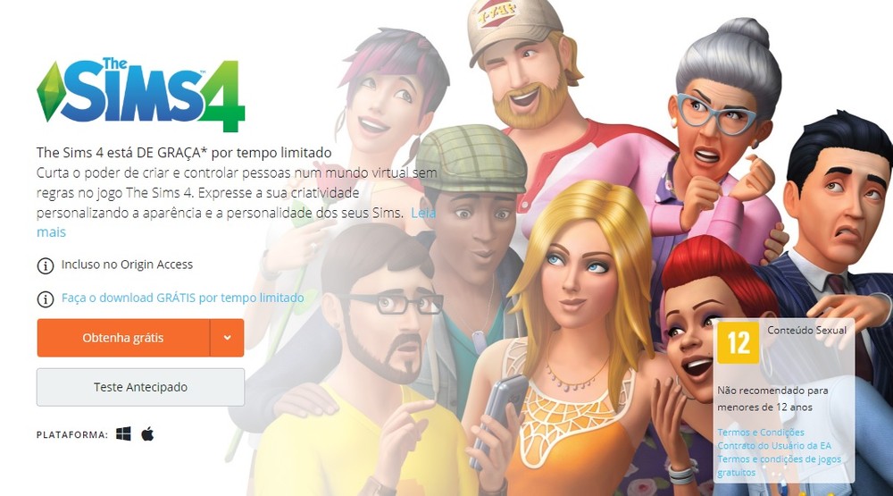 Baixe de graça! The Sims 4 fica disponível sem custo em versão