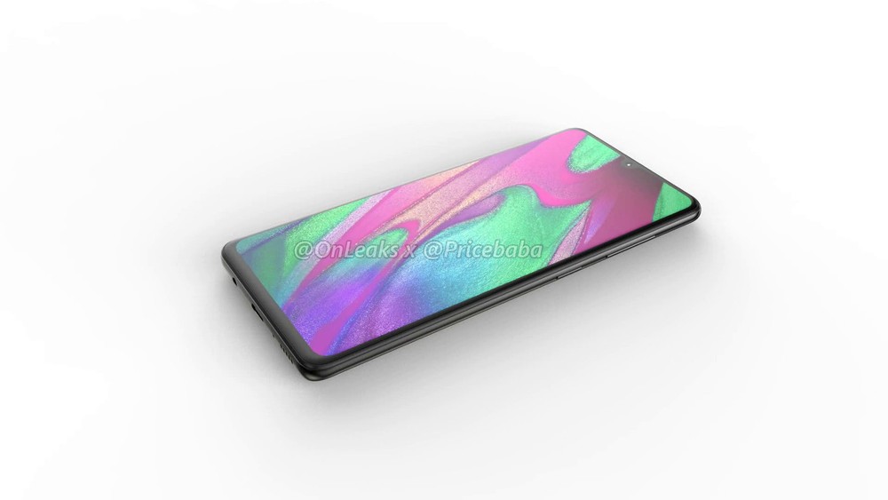 Samsung Galaxy A41 surge em render com notch Infinity-U e Samsung Galaxy A41 surge em render com notch Infinity-U e