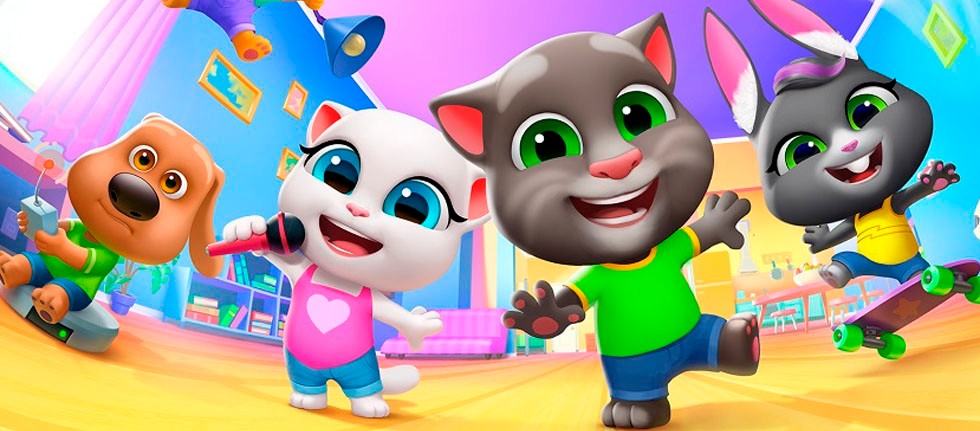 Jogo do Tom e amigos/ cuidando dos filhotinhos,gatinho, gata Ângela e  +.Ep.2 [Talking Tom Friends] 