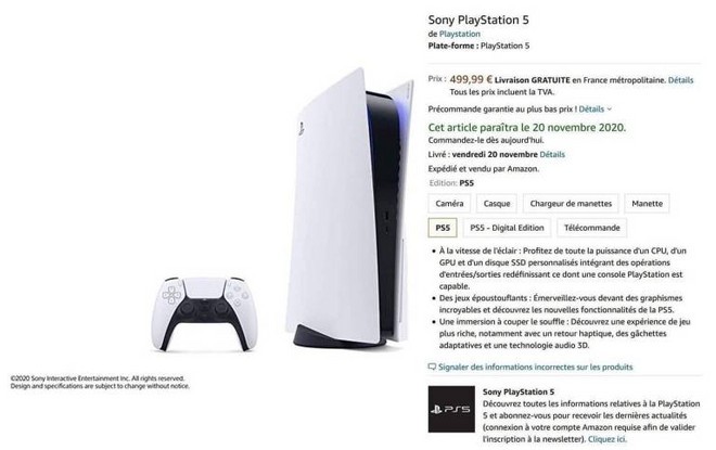 PS5 tem preço divulgado na  da França, mas o anúncio já foi