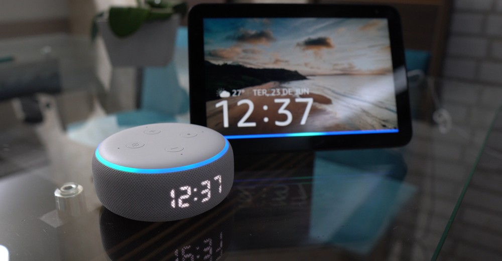 Echo DOT 5 Geração - Alexa com Relógio! Unboxing e Impressões