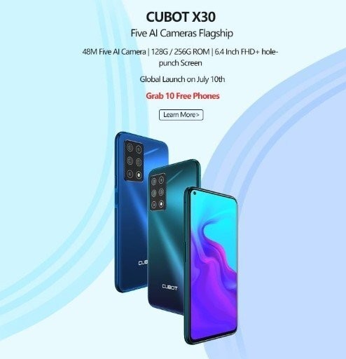 Inspirado no Nokia 9? Cubot X30 com 5 câmeras será anunciado no