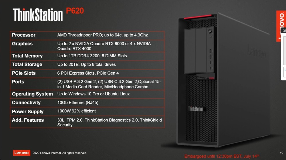 美品 128GB AMD Threadripper Pro Lenovo Lenovo e AMD anunciam novas CPUs Threadripper Pro para concorrer