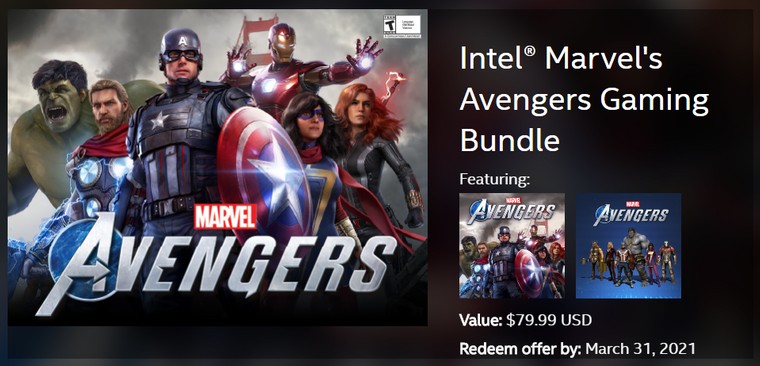 Intel Marvel's Avengers Game Bundle