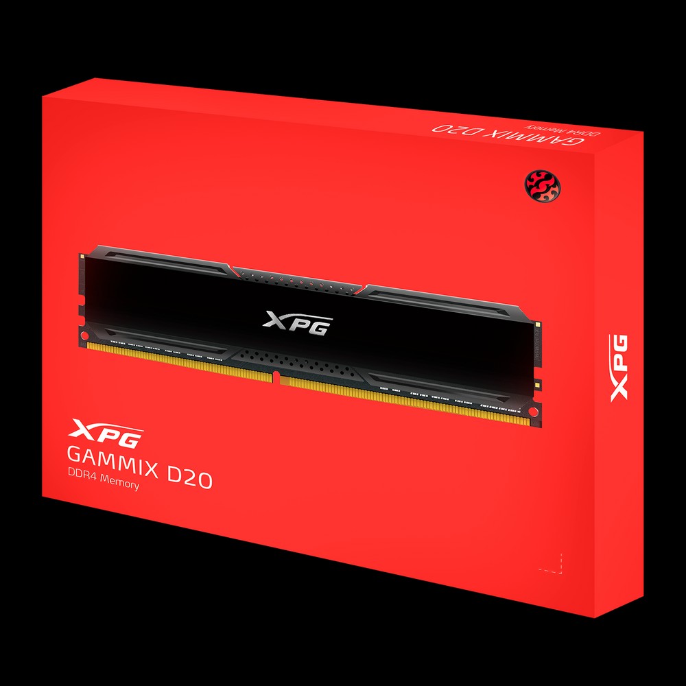 XPG anuncia memória GAMMIX D20 DDR4 com visual sóbrio e