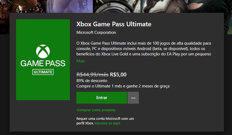 Aproveite! Xbox Game Pass está com promoção de 3 meses por R$ 5 