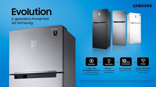 تحويلات وجبة الإيرادات  Bivolt! Samsung anuncia nova linha Evolution de geladeiras que suportam  picos de energia - TudoCelular.com