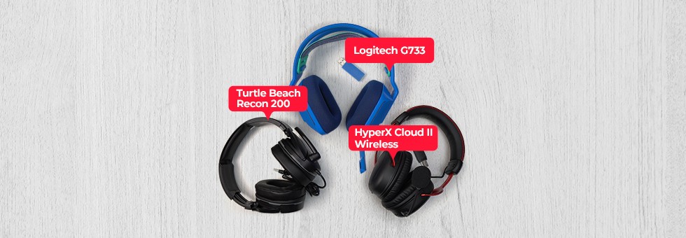 Logitech G733 vs HyperX Cloud II Wireless vs Turtle Beach Recon 200 | Comparativo