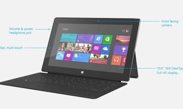 Microsoft Surface: finalmente, as especificações completas