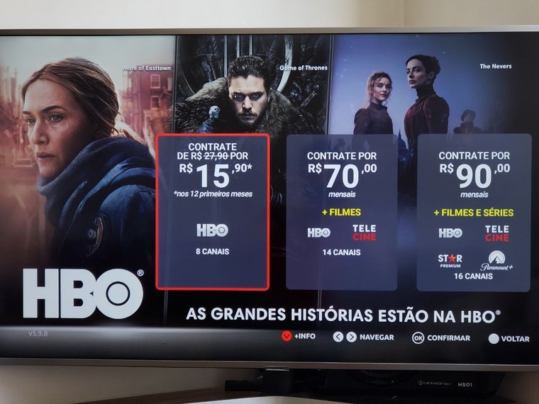 Pacote Essencial HBO Claro tv