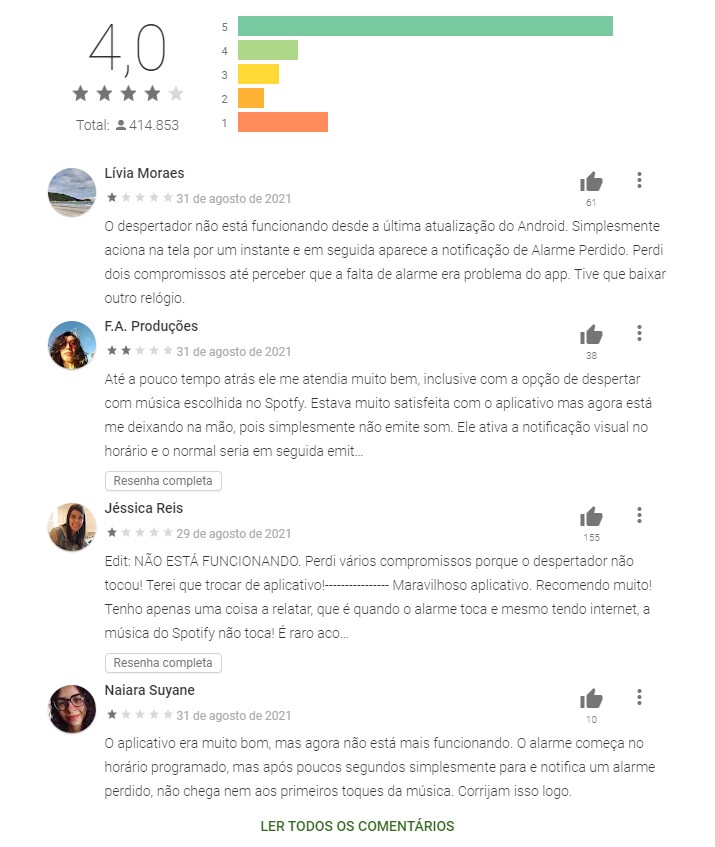 Despertador não tem tocado? Problema será a app Relógio do Android