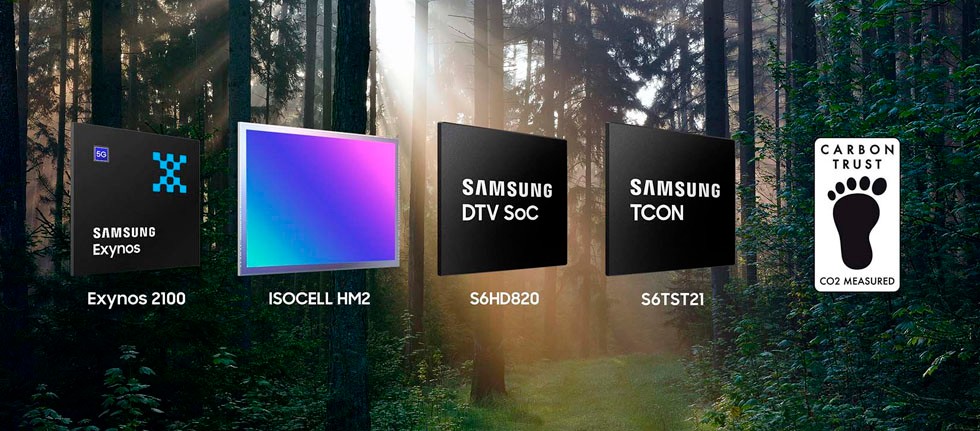 Carbono zero: chips Samsung recebem certificao Carbon Trust de baixo impacto no meio ambiente