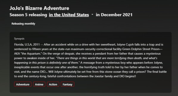 JoJo's Bizarre Adventure: Parte 6 - Stone Ocean estreia no dia 1º de  dezembro na Netflix - Crunchyroll Notícias