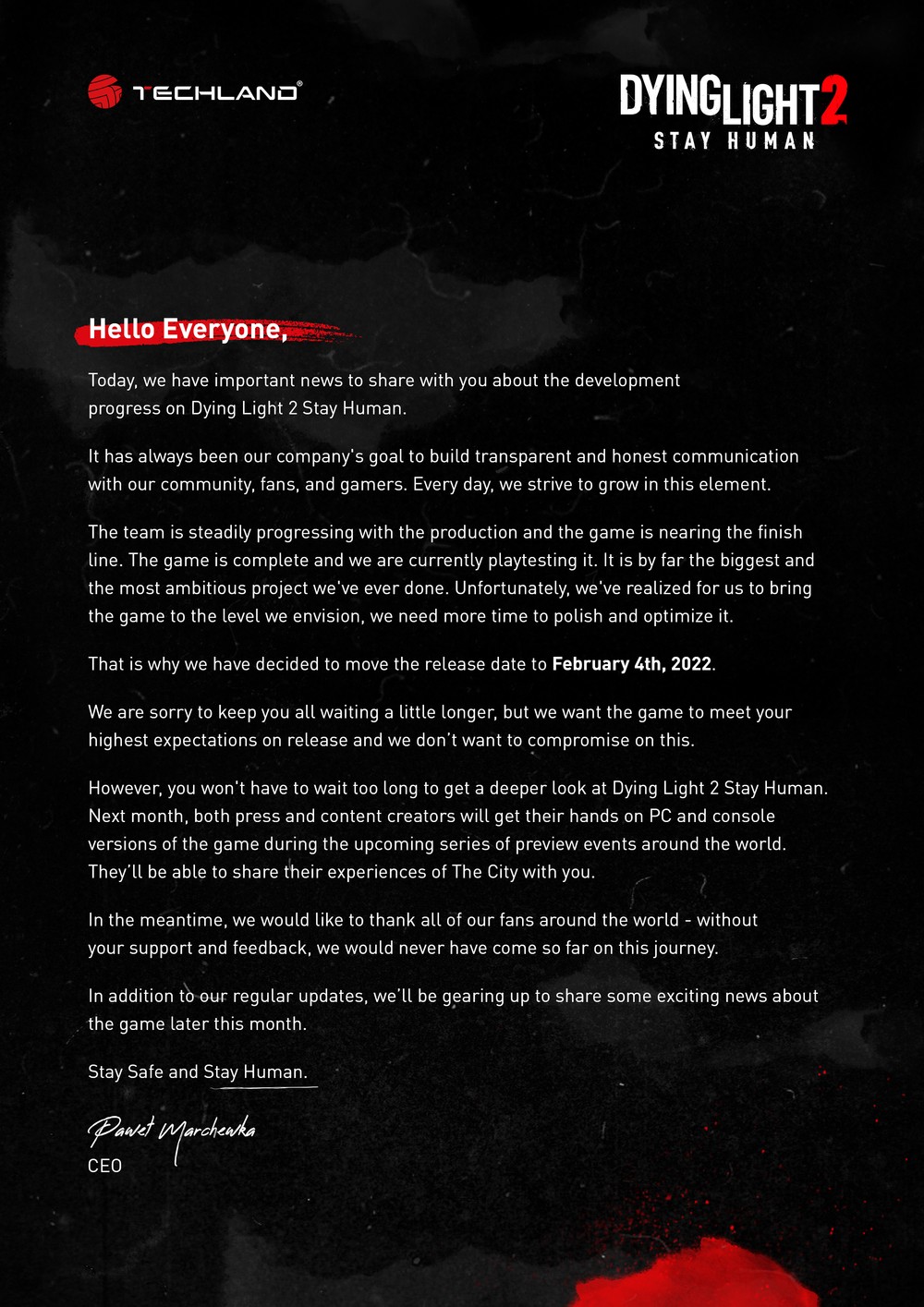 Dying Light 2 será lançado em Dezembro e tem gameplay divulgada