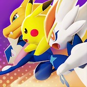 Papel de parede pokémon go com um personagem pokémon azul e amarelo  generativo ai