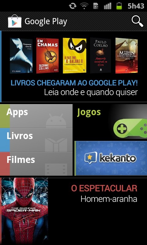 Google Play do Brasil começa a vender livros e filmes