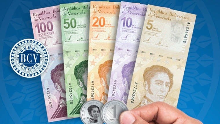 Moeda Venezuelana Venezuelano Dinheiro 100 Bolívares Uma Fundo