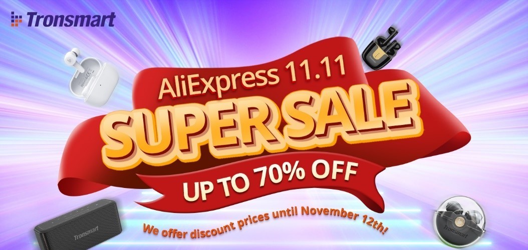 Promoes de 11/11! Tronsmart d desconto em fones de ouvido e caixas de som na AliExpress – [Blog GigaOutlet]