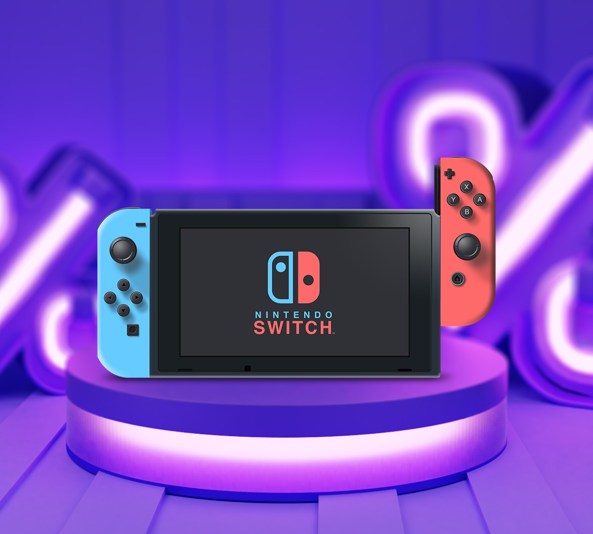 Nintendo Switch 32GB Mario Kart 8 Deluxe cor vermelho-néon, azul-néon e  preto