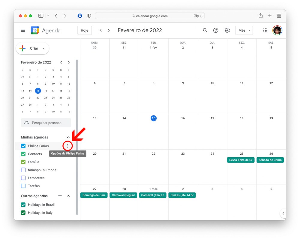 Como imprimir um calendário do Google Calendar?