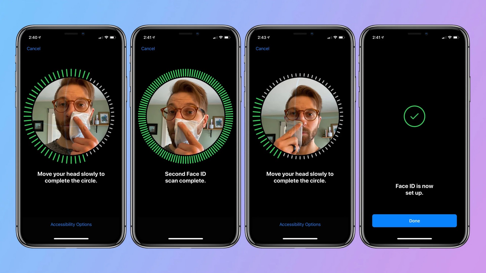 how to add a second face id on iphone xr