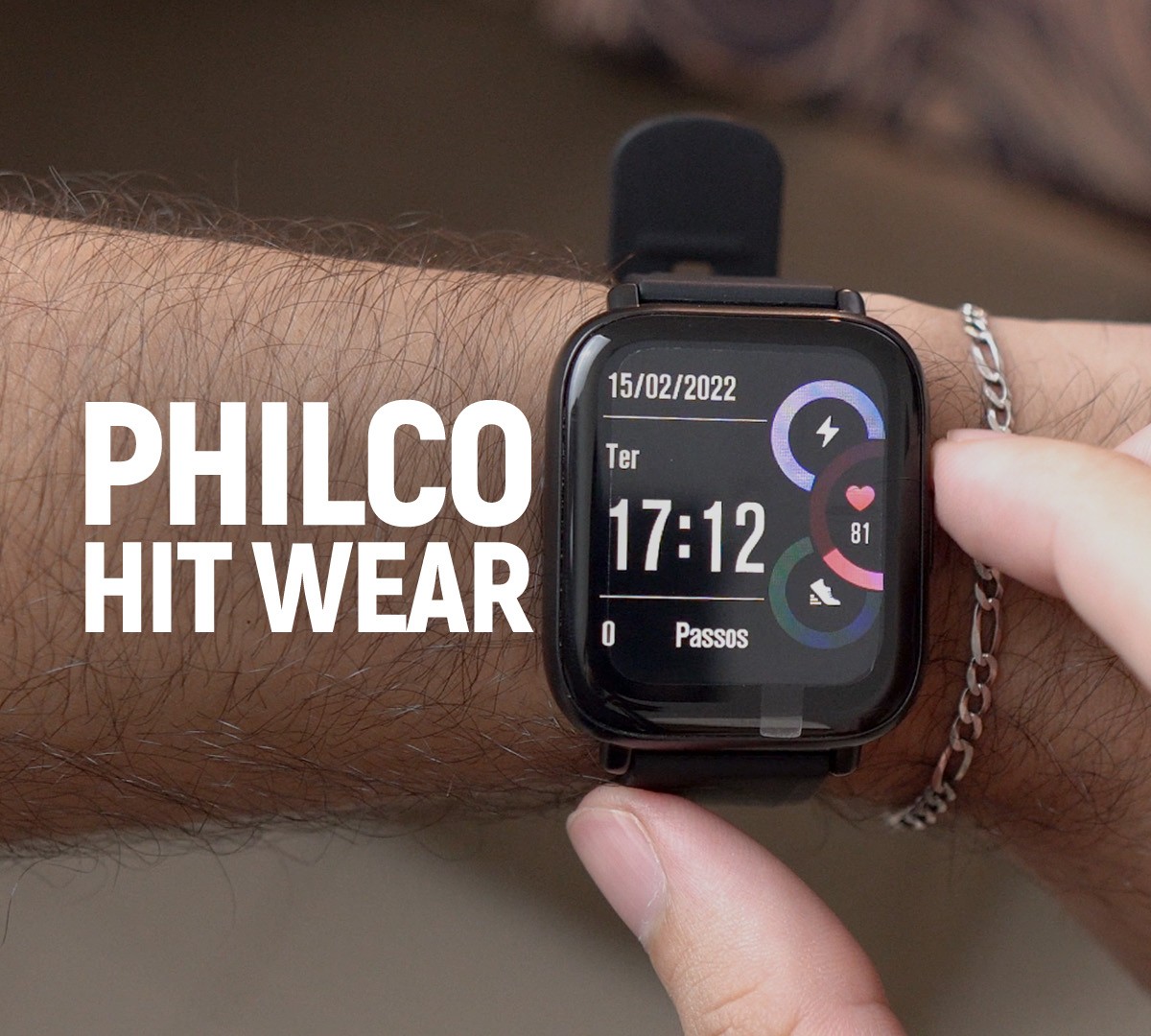 Relógio Smartwatch Philco Hit Wear 42Mm 1,7 Bt 8 Funções Bivolt