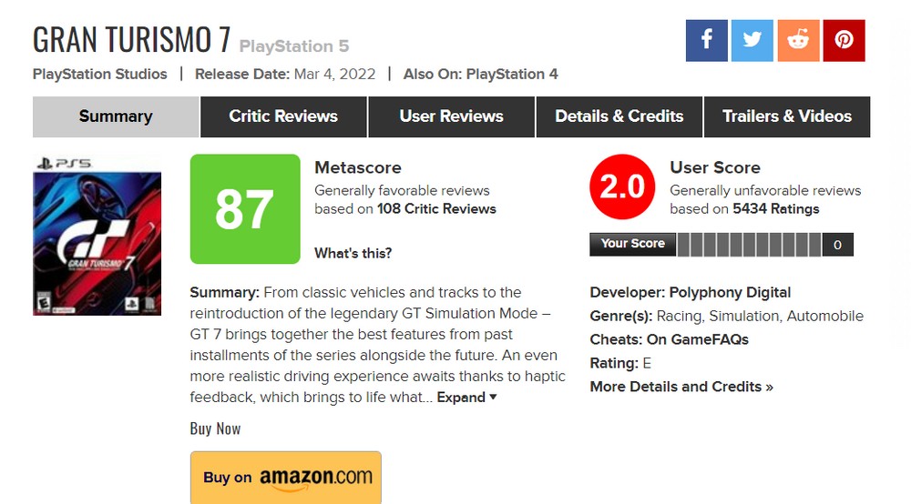 Metacritic remove mais de 6 mil avaliações negativas de usuários