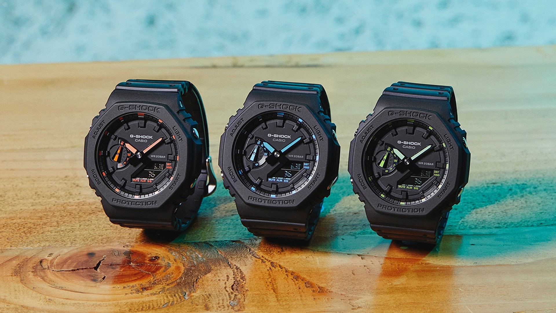 Casio anuncia três novas opções de cores para os relógios da linha G-SHOCK  GA-2100 