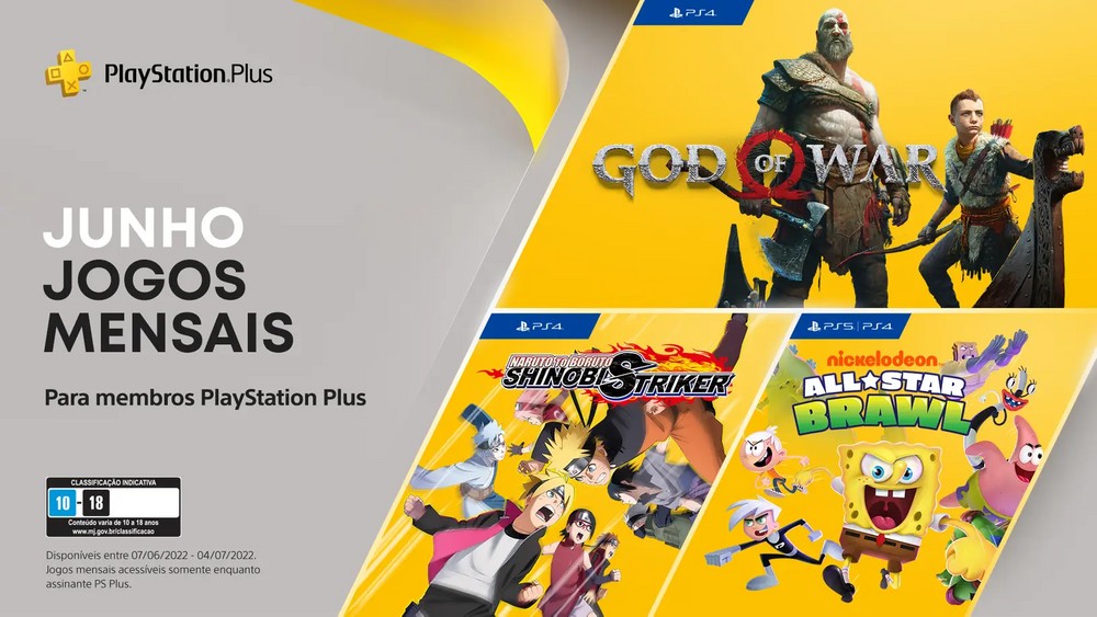 PlayStation Plus de junho de 2022 confirma God of War e Naruto to Boruto:  Shinobi Striker 