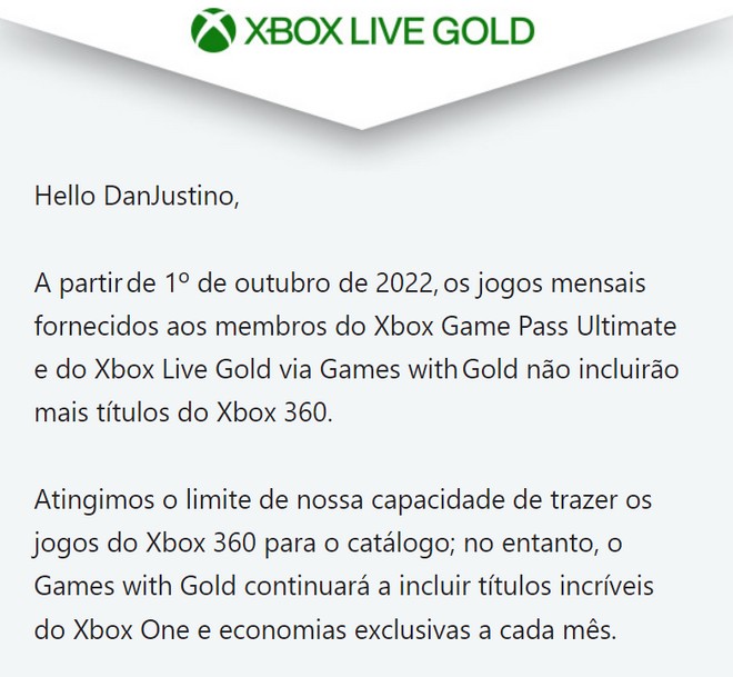 Confirmado Jogos De Xbox 360 Nao Serao Mais Distribuidos Pela Games With Gold Tudocelular Com