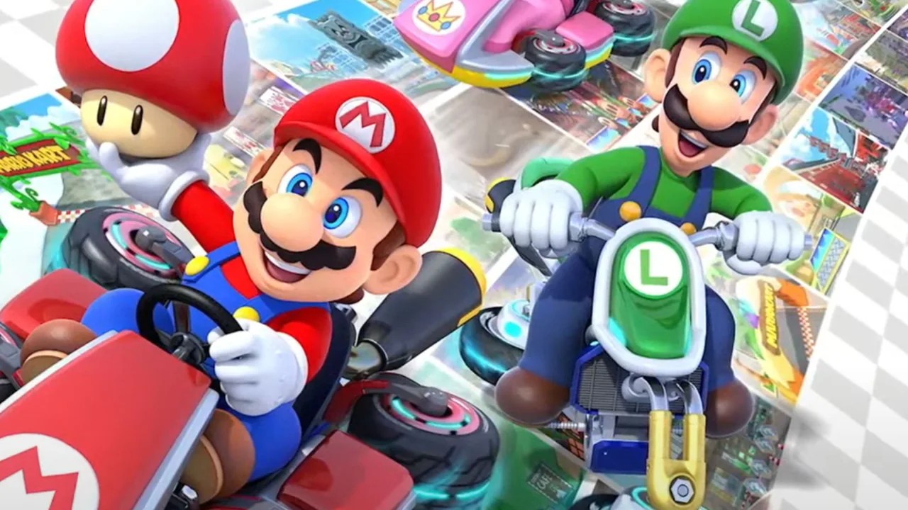 Novo Nintendo Switch Azul e Vermelho Neon + Jogo Mario Kart 8 Novo