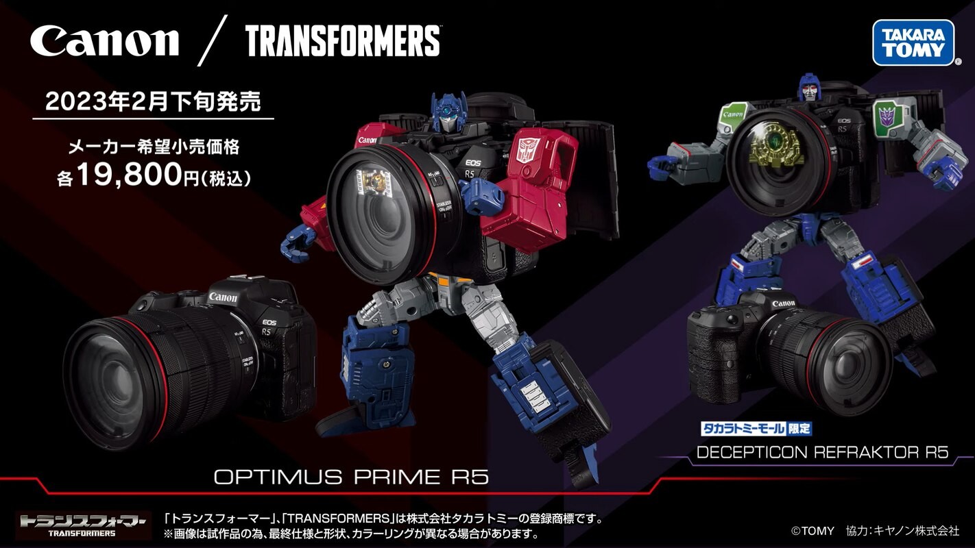 Fruto de nova parceria, Canon R5 vira Optimus Prime em linha de