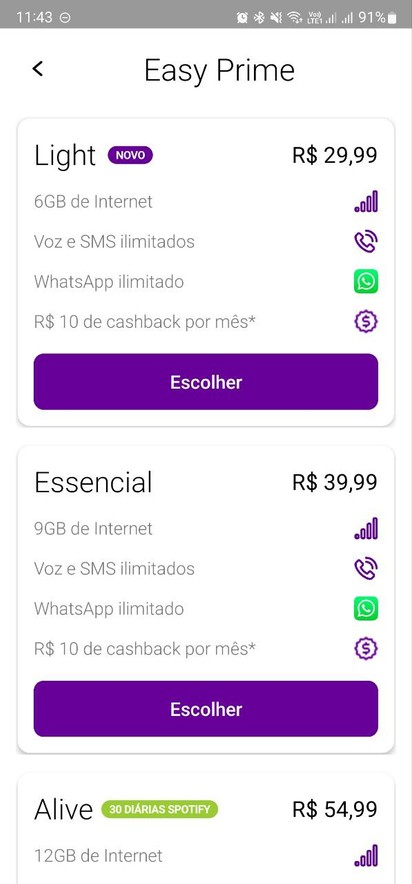 Vivo Easy ou Veek - Melhor Escolha